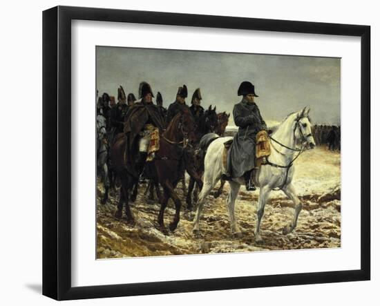 Napoleon on Campaign in France,1814-Jean-Louis Ernest Meissonier-Framed Art Print