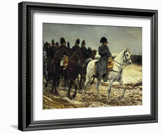 Napoleon on Campaign in France,1814-Jean-Louis Ernest Meissonier-Framed Art Print