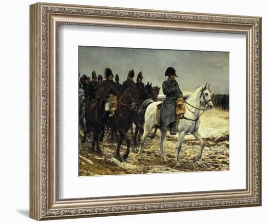 Napoleon on Campaign in France,1814-Jean-Louis Ernest Meissonier-Framed Art Print