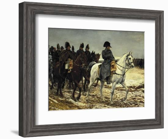 Napoleon on Campaign in France,1814-Jean-Louis Ernest Meissonier-Framed Art Print