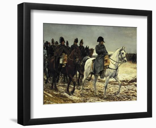 Napoleon on Campaign in France,1814-Jean-Louis Ernest Meissonier-Framed Art Print