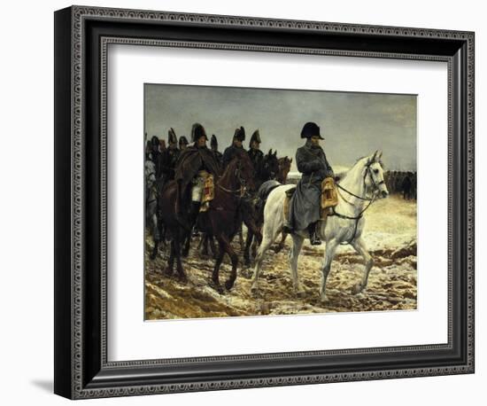 Napoleon on Campaign in France,1814-Jean-Louis Ernest Meissonier-Framed Art Print