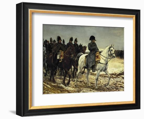 Napoleon on Campaign in France,1814-Jean-Louis Ernest Meissonier-Framed Art Print