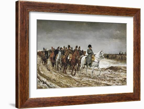 Napoleon on Campaign in France,1814-Jean-Louis Ernest Meissonier-Framed Art Print