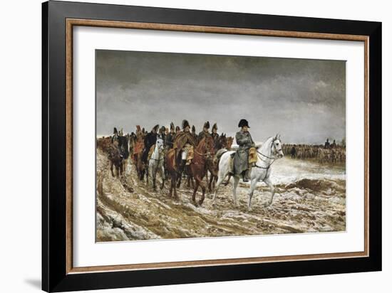 Napoleon on Campaign in France,1814-Jean-Louis Ernest Meissonier-Framed Art Print