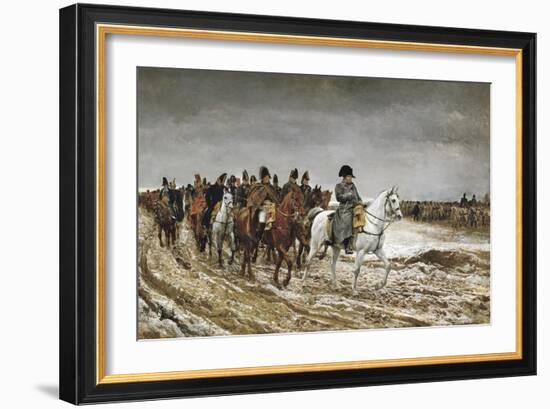 Napoleon on Campaign in France,1814-Jean-Louis Ernest Meissonier-Framed Art Print