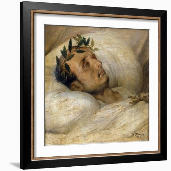 Napoleon on His Deathbed, May 1821-Horace Vernet-Framed Giclee Print