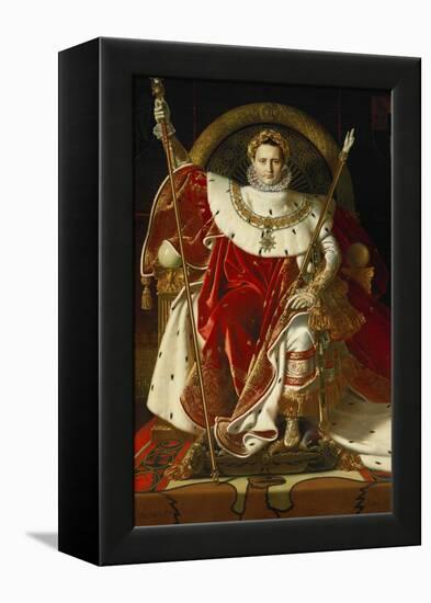 Napoleon on His Imperial Throne, 1806-Jean-Auguste-Dominique Ingres-Framed Premier Image Canvas