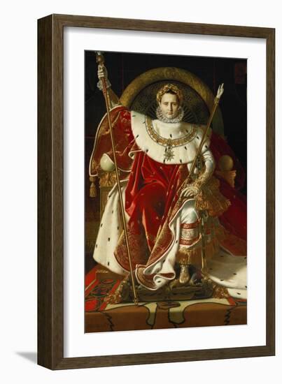 Napoleon on His Imperial Throne, 1806-Jean-Auguste-Dominique Ingres-Framed Giclee Print