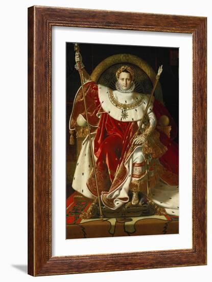 Napoleon on His Imperial Throne, 1806-Jean-Auguste-Dominique Ingres-Framed Giclee Print