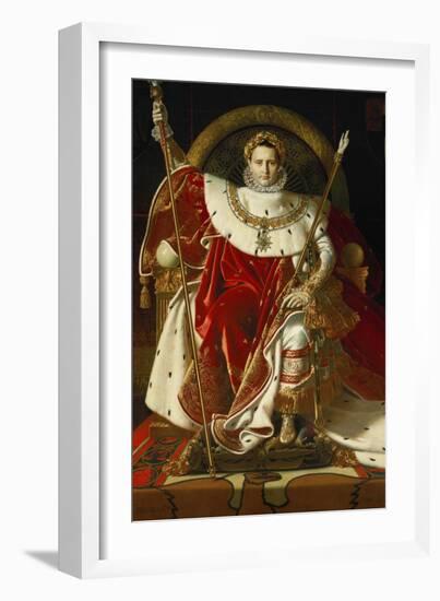 Napoleon on His Imperial Throne, 1806-Jean-Auguste-Dominique Ingres-Framed Giclee Print