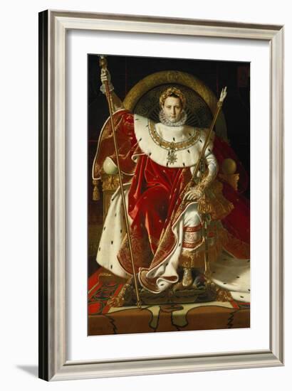 Napoleon on His Imperial Throne, 1806-Jean-Auguste-Dominique Ingres-Framed Giclee Print