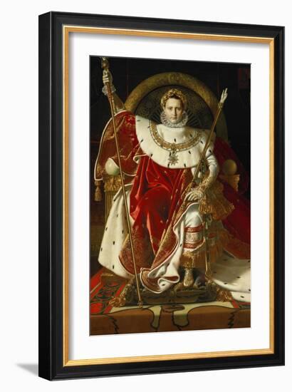 Napoleon on His Imperial Throne, 1806-Jean-Auguste-Dominique Ingres-Framed Giclee Print