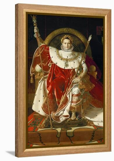 Napoleon on his imperial throne. 1806-Jean Auguste Dominique Ingres-Framed Premier Image Canvas