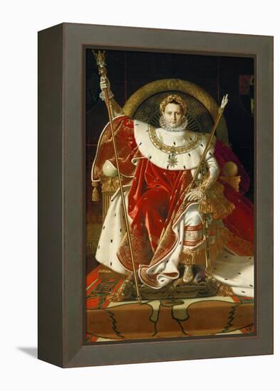 Napoleon on his imperial throne. 1806-Jean Auguste Dominique Ingres-Framed Premier Image Canvas