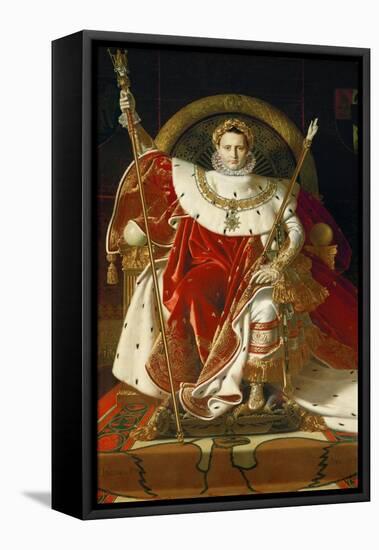 Napoleon on his imperial throne. 1806-Jean Auguste Dominique Ingres-Framed Premier Image Canvas