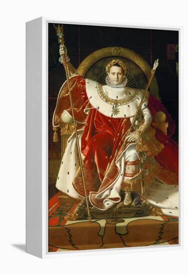 Napoleon on his imperial throne. 1806-Jean Auguste Dominique Ingres-Framed Premier Image Canvas