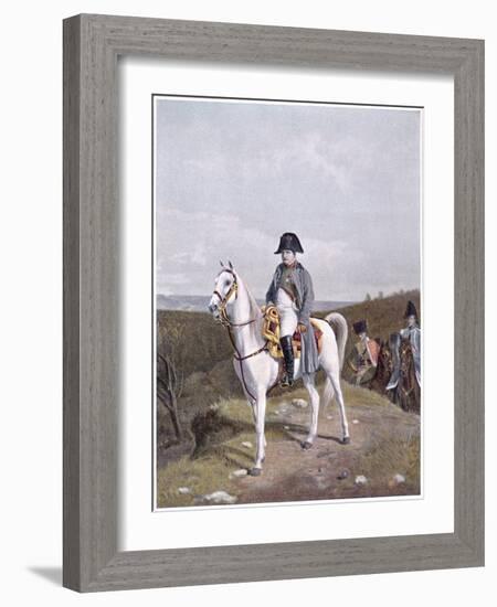 Napoleon on Horseback 1814-Meissonier-Framed Art Print