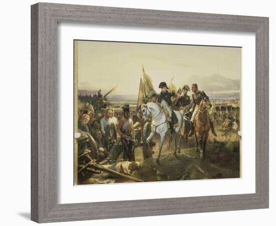 Napoleon on the Battlefield Friedland, June 14, 1807-Horace Vernet-Framed Giclee Print