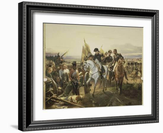 Napoleon on the Battlefield Friedland, June 14, 1807-Horace Vernet-Framed Giclee Print