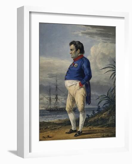 Napoleon on the Island of Saint Helena, Ca, 1820-Alexander Orlowski-Framed Giclee Print