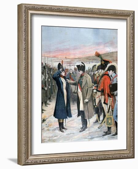 Napoleon Presenting Female Officer Marie Schellinck with the Legion D'Honneur, 1808-Lionel Noel Royer-Framed Giclee Print