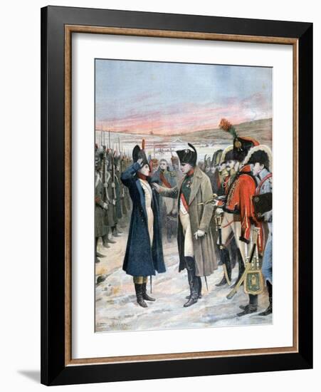 Napoleon Presenting Female Officer Marie Schellinck with the Legion D'Honneur, 1808-Lionel Noel Royer-Framed Giclee Print