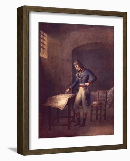 Napoleon Prisoner at Fort Carre in Antibes in August 1794, French Revolution, France 18th Century-null-Framed Giclee Print