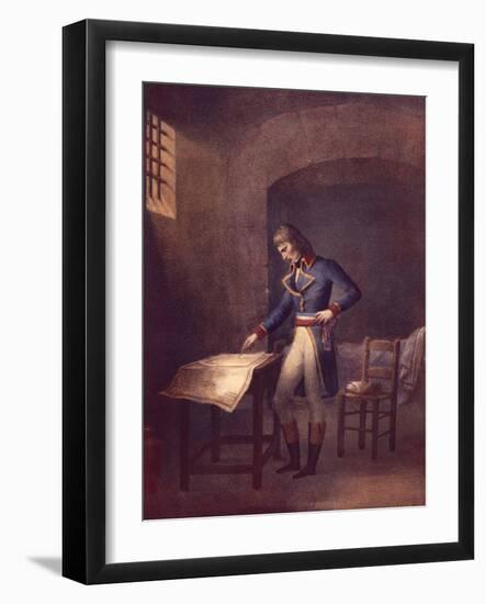 Napoleon Prisoner at Fort Carre in Antibes in August 1794, French Revolution, France 18th Century-null-Framed Giclee Print