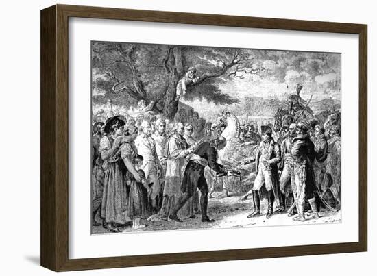 Napoleon Receives the Keys of Vienna, Schloss Schonbrunn, November 1805-null-Framed Giclee Print