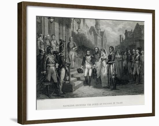 Napoleon Receives the Queen of Prussia at Tilsit, 1807-null-Framed Giclee Print