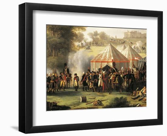 Napoleon's Encampment at Abersberg Castle, May 4, 1809-Pierre Antoine Mongin-Framed Giclee Print