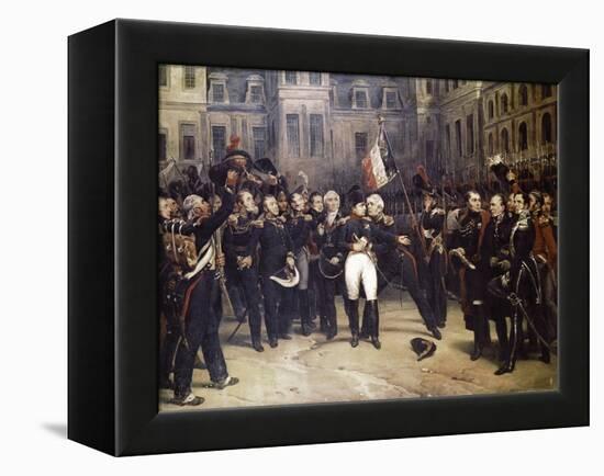 Napoleon's Farewell at Fountainbleau-Horace Vernet-Framed Premier Image Canvas