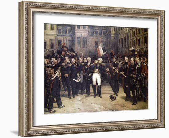 Napoleon's Farewell at Fountainbleau-Horace Vernet-Framed Giclee Print