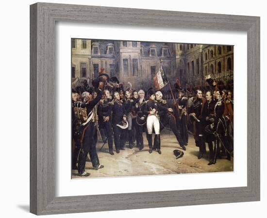 Napoleon's Farewell at Fountainbleau-Horace Vernet-Framed Giclee Print