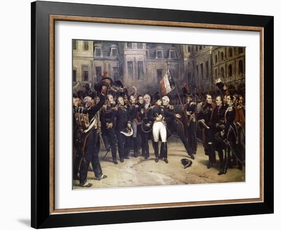 Napoleon's Farewell at Fountainbleau-Horace Vernet-Framed Giclee Print