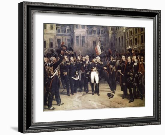 Napoleon's Farewell at Fountainbleau-Horace Vernet-Framed Giclee Print