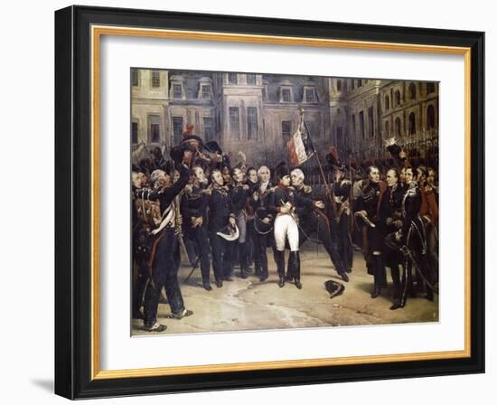 Napoleon's Farewell at Fountainbleau-Horace Vernet-Framed Giclee Print