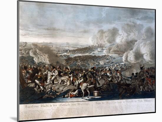 Napoleon's Flight from the Battle of Waterloo, 18th June 1815-German School-Mounted Giclee Print