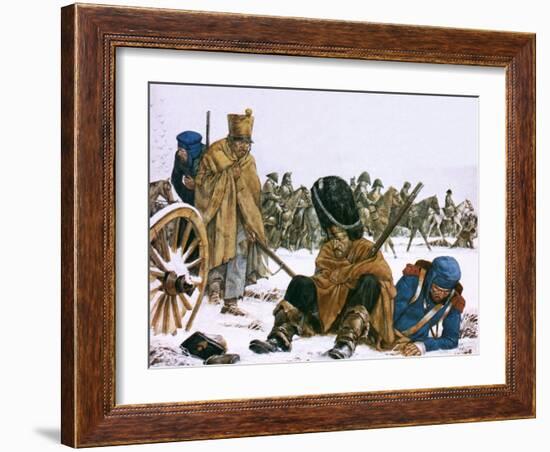 Napoleon's Retreat from Moscow-Richard Hook-Framed Giclee Print