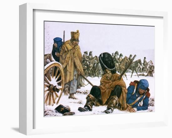 Napoleon's Retreat from Moscow-Richard Hook-Framed Giclee Print
