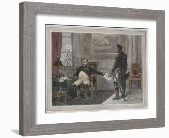 Napoleon Signing His Abdication in Fontainebleau-Stefano Bianchetti-Framed Giclee Print