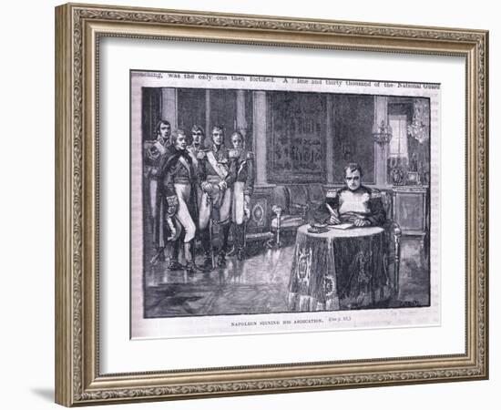 Napoleon Signing His Abdication-William Barnes Wollen-Framed Giclee Print