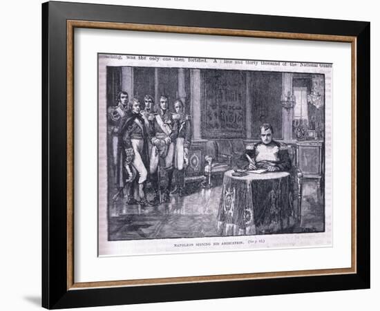 Napoleon Signing His Abdication-William Barnes Wollen-Framed Giclee Print