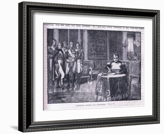 Napoleon Signing His Abdication-William Barnes Wollen-Framed Giclee Print