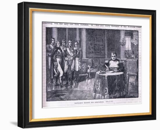 Napoleon Signing His Abdication-William Barnes Wollen-Framed Giclee Print