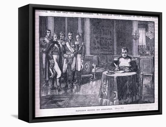 Napoleon Signing His Abdication-William Barnes Wollen-Framed Premier Image Canvas