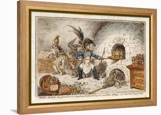 Napoleon the Gingerbread Baker Creating New Kings, a Comment-James Gillray-Framed Stretched Canvas