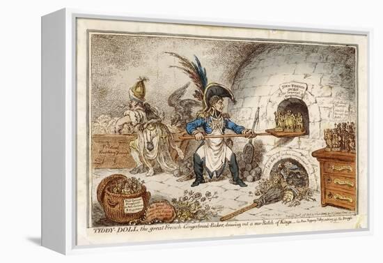 Napoleon the Gingerbread Baker Creating New Kings, a Comment-James Gillray-Framed Stretched Canvas