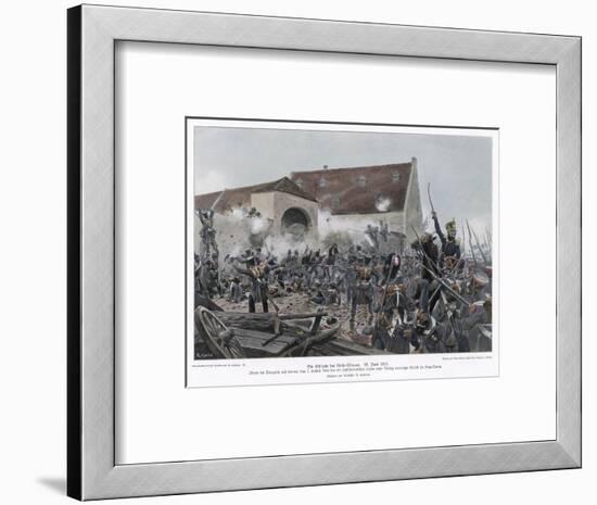 Napoleonic Wars the Fighting at La Haye-Sainte (Belle Alliance)-null-Framed Art Print